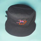 BucketHats “Light Denim, Yellow, Pink, Royal Blue, Camo, Red, Black”.
