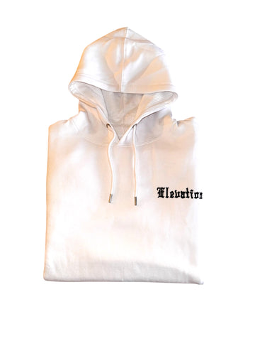 Hoodie Pullover ( ELEVATION ) "White” (Sm-2XL)