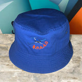 BucketHats “Light Denim, Yellow, Pink, Royal Blue, Camo, Red, Black”.