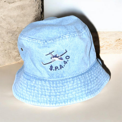 BucketHats “Light Denim, Yellow, Pink, Royal Blue, Camo, Red, Black”.