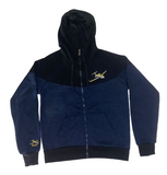 SweatSuit “Black/Dark Blue” zip-up (large)