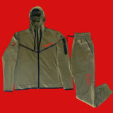 SweatSuit ELEVATION “Red & Olive Green” zip-up (small) & “Black” (large)