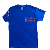 TShirts ( ELEVATION )“ Kelly green & Dark grey (small), Royal blue (med), & “army green” (XL) ”.